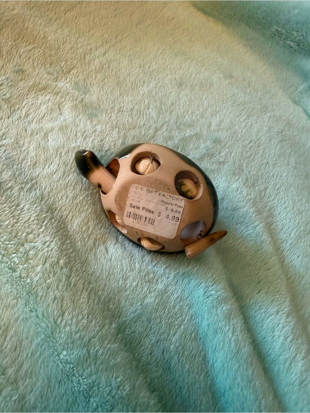 Orlando Ceramic Turtle Trinket Box - Olive Green - Picture 4 of 5